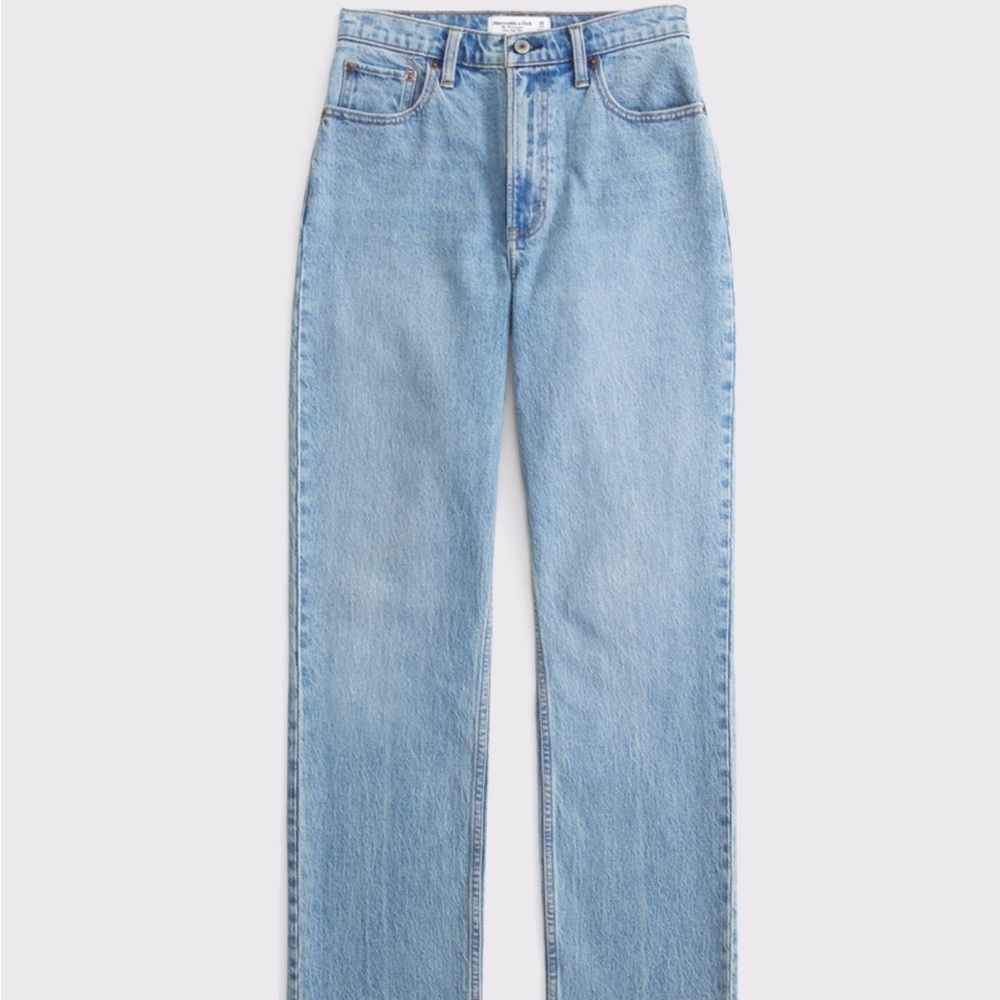 ABERCROMBIE CURVE LOVE ULTRA HIGH RISE 90’S STRAIGHT - medium/light